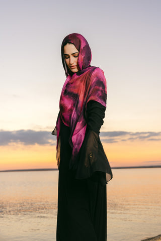 Jumrah printed premium modal scarf with breathable lightweight drape by WOROOD