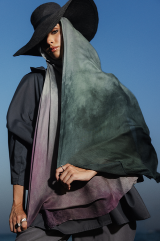 Moon Dust printed premium modal scarf with breathable lightweight drape by WOROOD