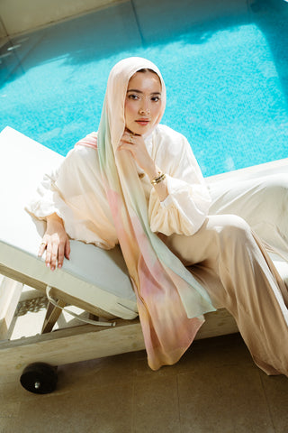 Sugar Candy printed premium modal scarf with breathable lightweight drape by WOROOD