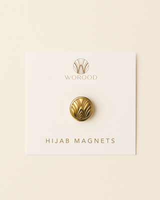 WOROOD premium magnetic pin for secure scarf styling in elegant metallic finish