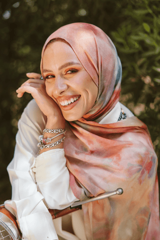 Ishbiliyah printed premium modal scarf with breathable lightweight drape by WOROOD