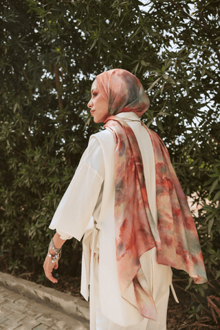 Ishbiliyah printed premium modal scarf with breathable lightweight drape by WOROOD