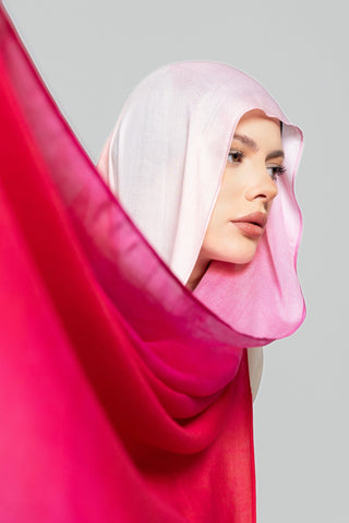 Fuchsia Fusion Printed Premium Modal Scarf by WOROOD
