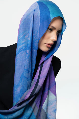Galaxy Dreams Printed Premium Modal Scarf by WOROOD