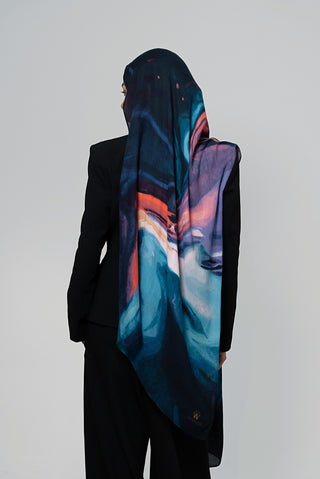 Marble Muse Printed Premium Modal Scarf by WOROOD