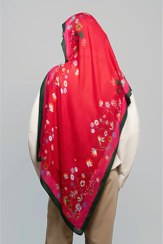 Pink Peonies Printed Premium Modal Scarf by WOROOD