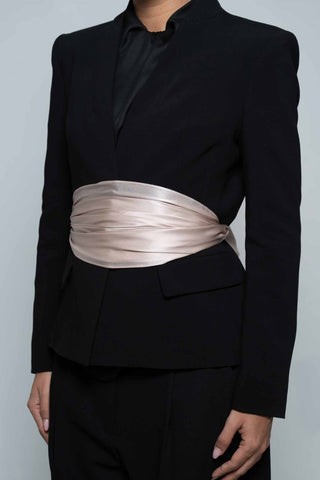 Champagne Premium Silk Scarf by WOROOD