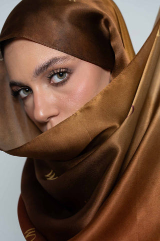 Jour Doré Premium Silk Scarf by WOROOD
