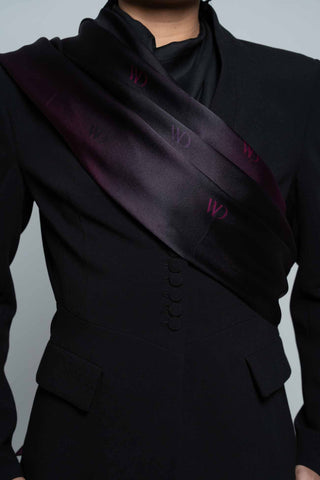 Rouge Nuit Premium Silk Scarf by WOROOD