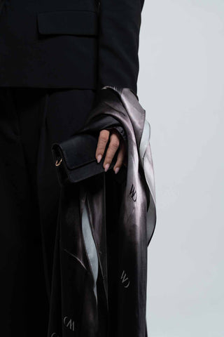Divine Noire Square Silk Scarf by WOROOD